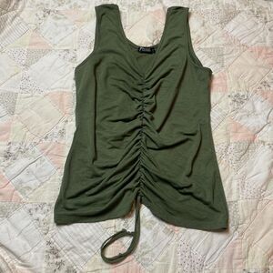 cure green fairy v neck cinched tank top size large